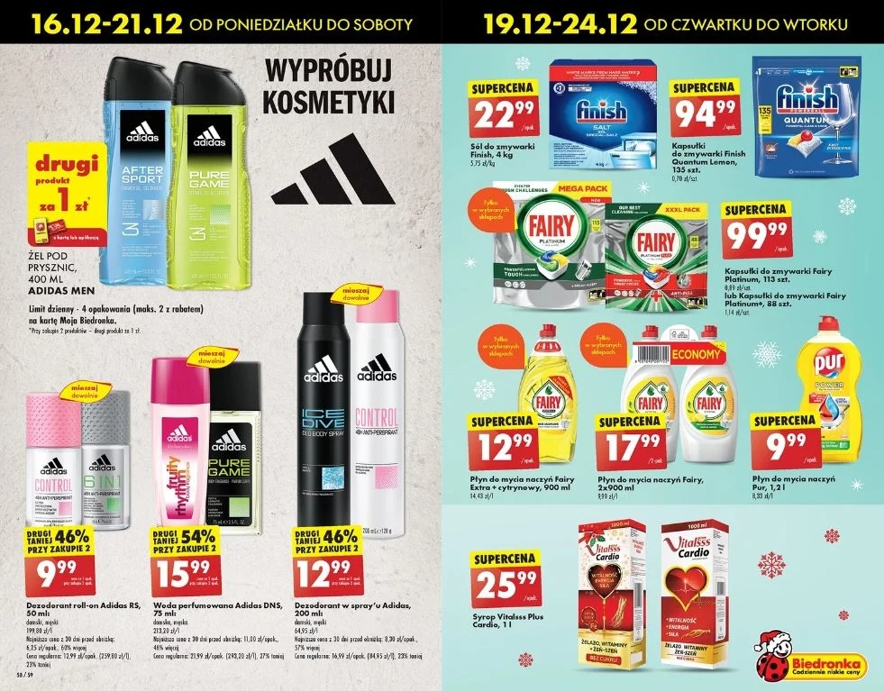 Biedronka oferuje promocje na kosmetyki Adidas!