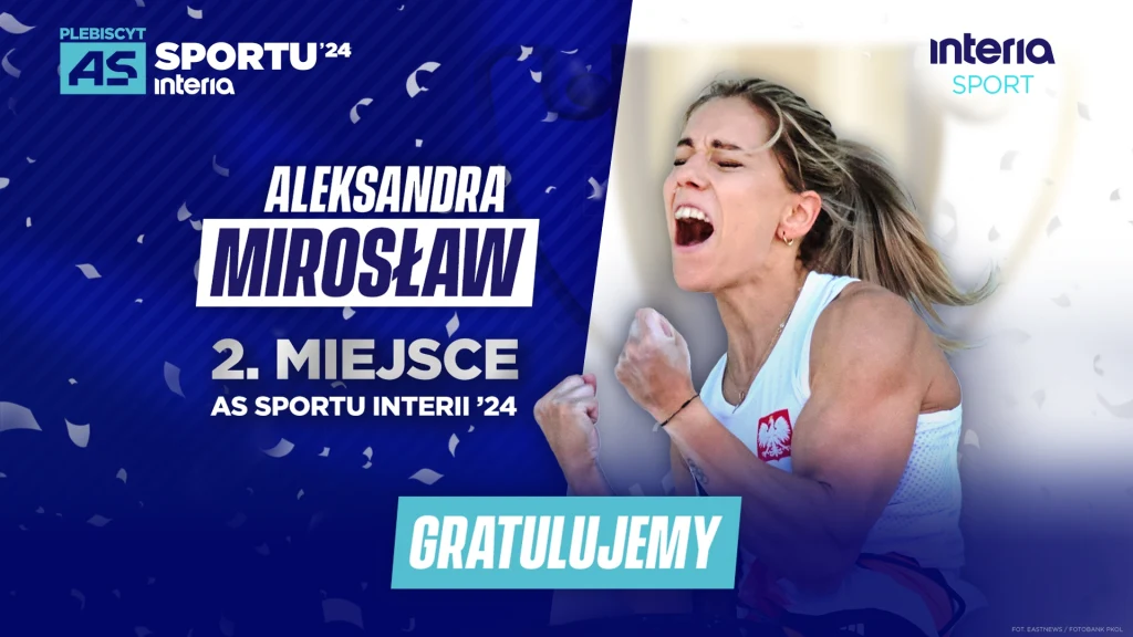 "As Sportu 2024". Aleksandra Mirosław z drugim miejscem w plebiscycie Interii "As Sportu 2024". Aleksandra Mirosław z drugim miejscem w plebiscycie Interii
