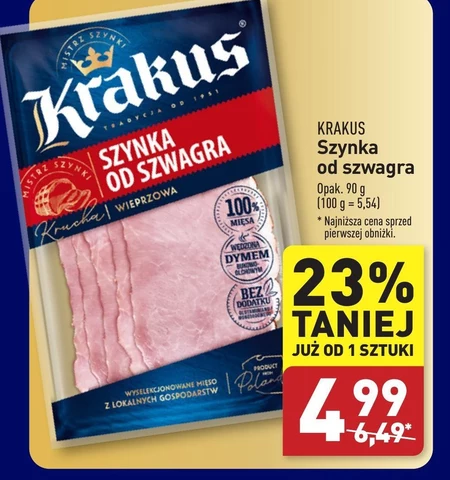 Krakus Szynka od szwagra 90 g