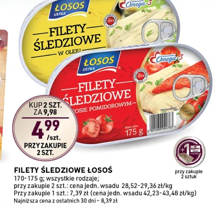 Filety śledziowe Łosoś