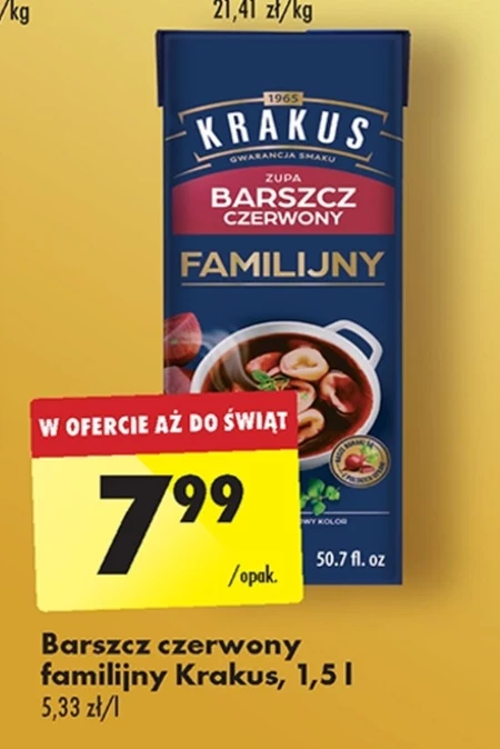 Krakus Zupa barszcz czerwony familijny 1,5 l