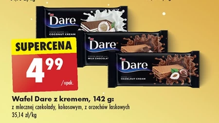 Dare Wafelki z kremem o smaku orzechów laskowych 142 g