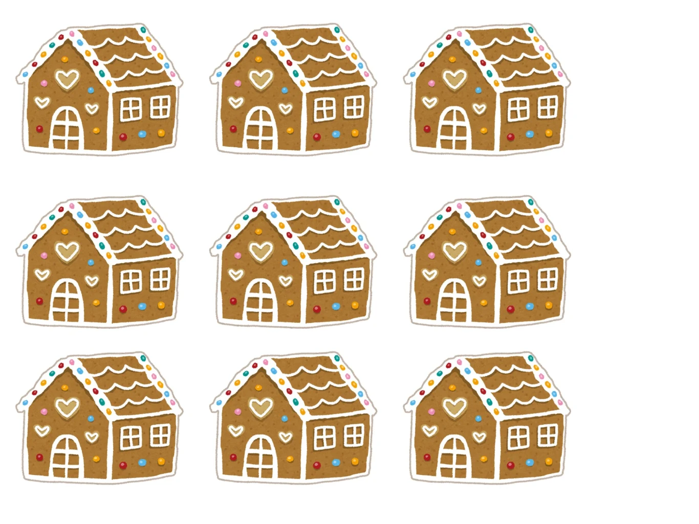 Który domek z piernika różni się od pozostałych?