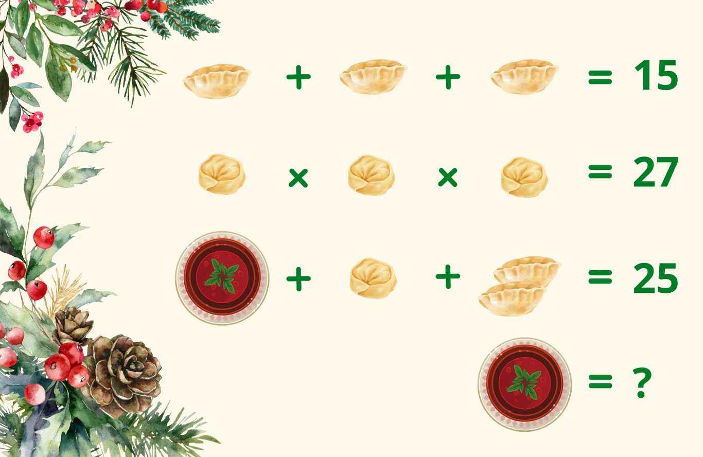 Zagadka matematyczna na święta