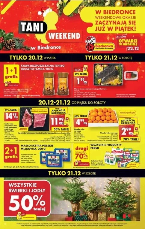 Choinki 50% taniej w Biedronce!