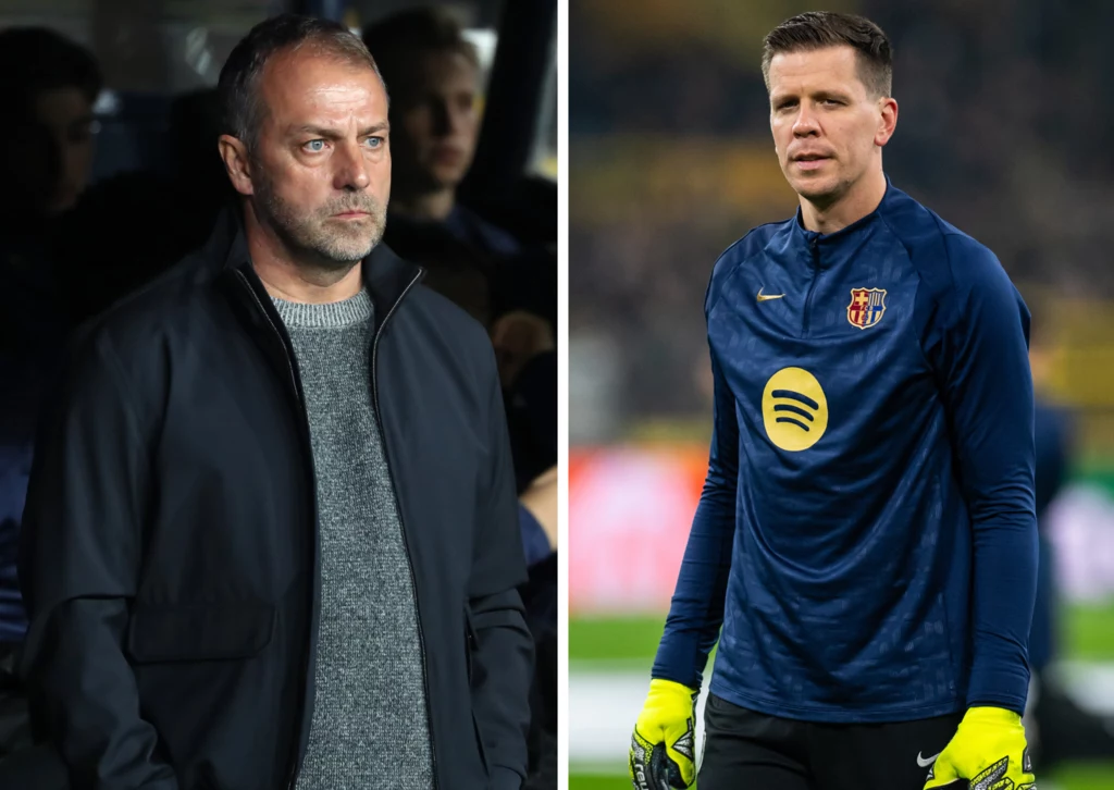 Hansi Flick i Wojciech Szczęsny Hansi Flick i Wojciech Szczęsny