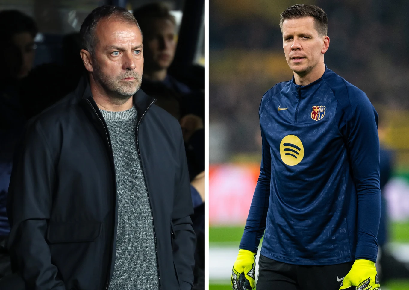 Hansi Flick i Wojciech Szczęsny