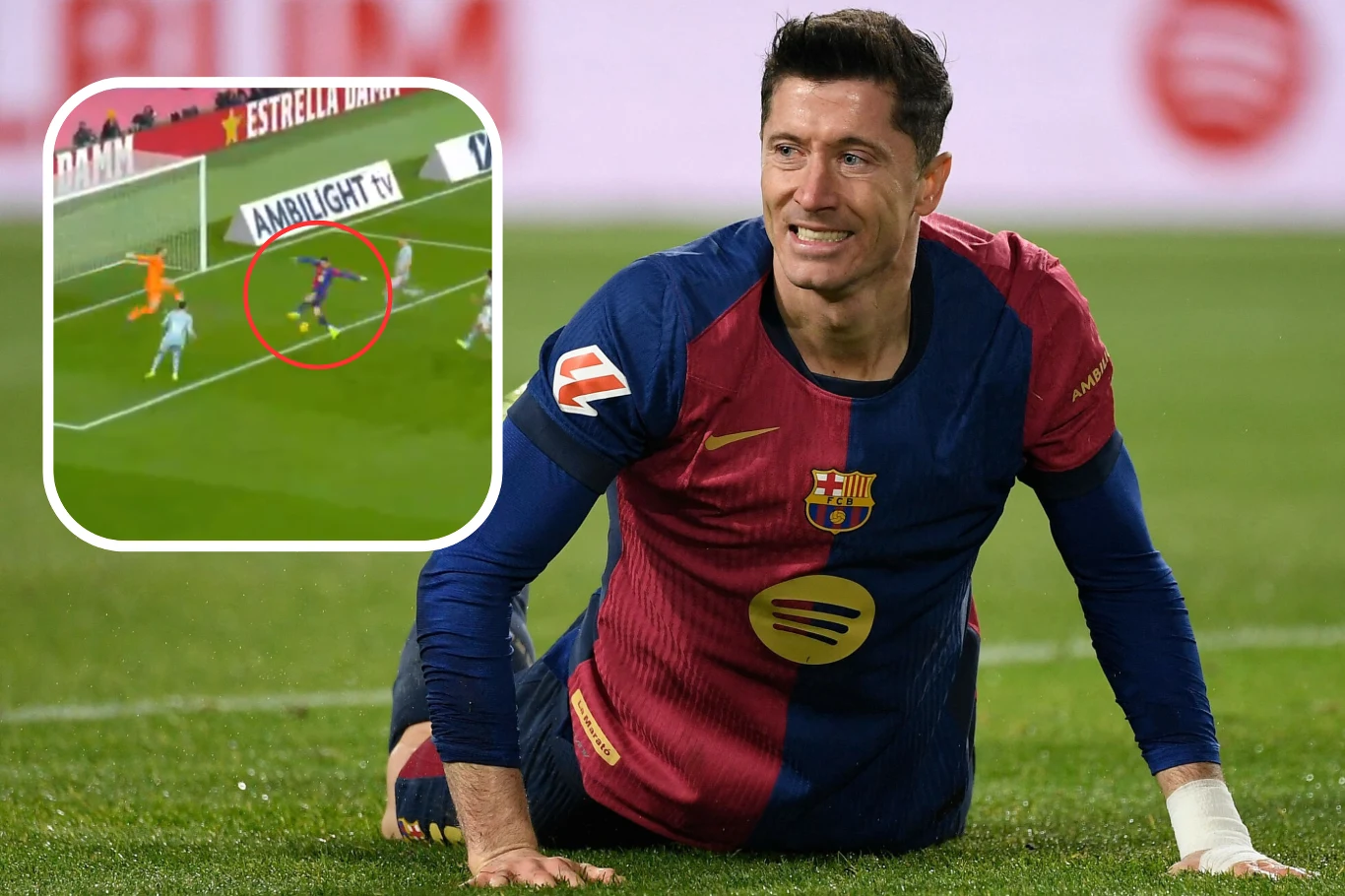 Robert Lewandowski zanotował koszmarne pudło w meczu FC Barcelona - Atletico Madryt