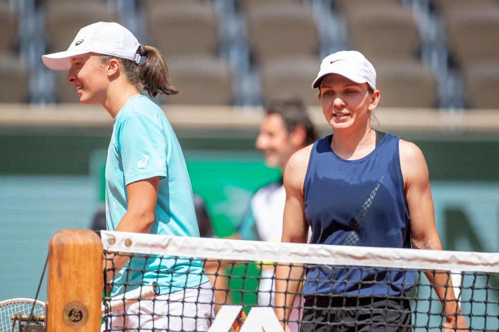 Iga Świątek i Simona Halep Iga Świątek i Simona Halep