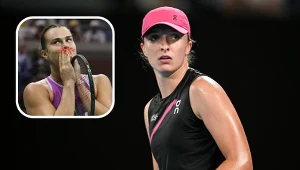 Tenis. Na zdjęciu liderka rankingu WTA Aryna Sabalenka oraz druga obecnie rakieta świata - Iga Świątek