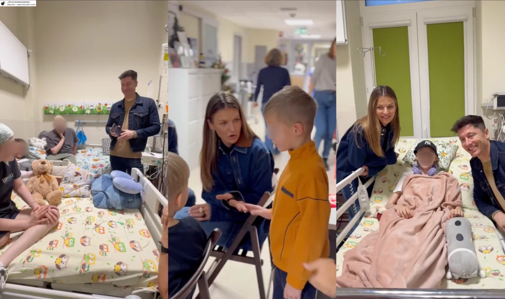 Anna i Robert Lewandowscy odwiedzili szpital onkologiczny Anna i Robert Lewandowscy odwiedzili szpital onkologiczny