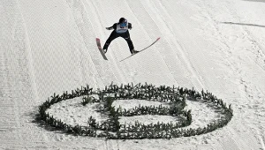 Ryoyu Kobayashi podczas konkursu w Bischofshofen