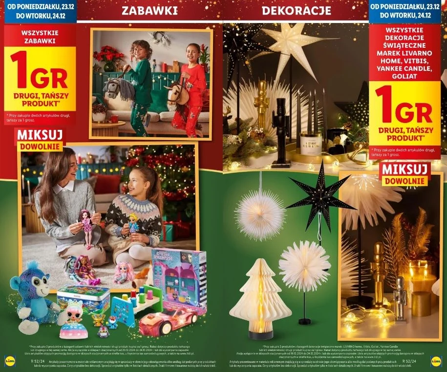 Dekoracje świąteczne za 1 grosz w Lidlu!