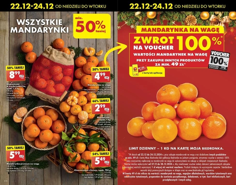 Promocje na mandarynki w Biedronce!