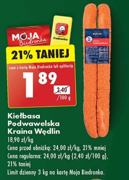 Kiełbasa podwawelska Kraina Wędlin