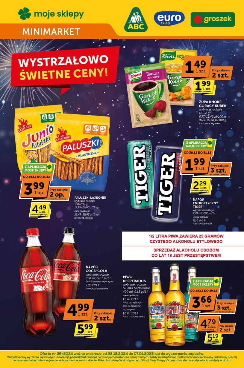 Gazetka: Super ceny w minimarkecie ABC na nowy rok! - strona 1