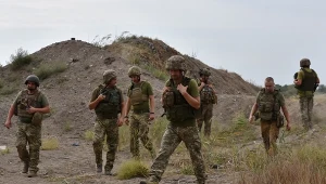 Wojna w Ukrainie. Ukraińscy żołnierze w rejonie walk na froncie