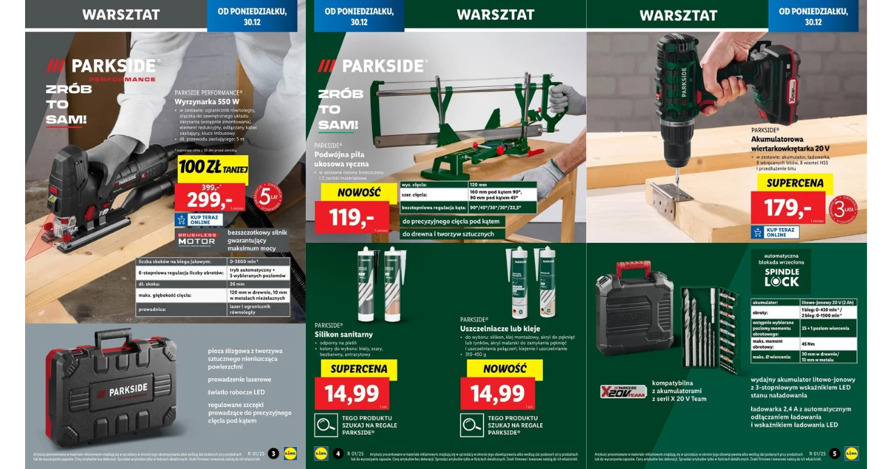 Mega rabaty na narzędzia Parkside w Lidlu! Ulepsz swój warsztat na nowy rok! Mega rabaty na narzędzia Parkside w Lidlu! Ulepsz swój warsztat na nowy rok!