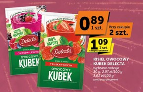 Delecta Owocowy kubek Kisiel smak truskawkowy 30 g niska cena