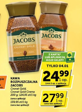 Jacobs Cronat Gold Kawa rozpuszczalna 200 g niska cena