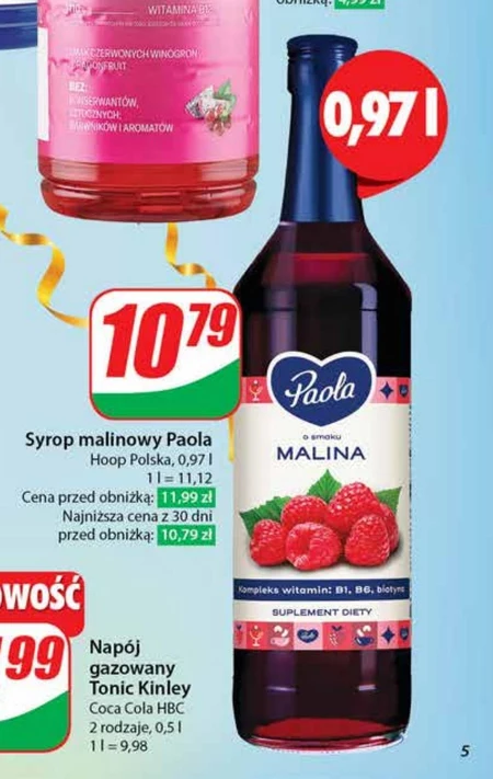 Syrop malinowy Paola