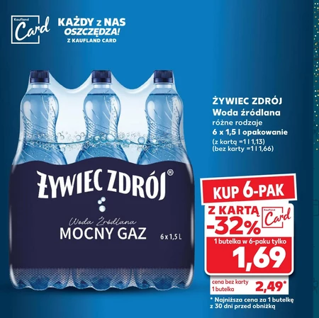 Woda źródlana Żywiec zdrój