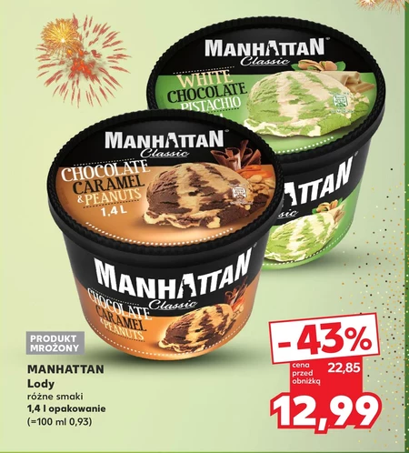 Manhattan Lody z serkiem twarogowym i lody pomarańczowe 1400 ml