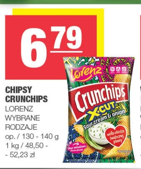 Crunchips X-Cut Chipsy ziemniaczane solony 140 g