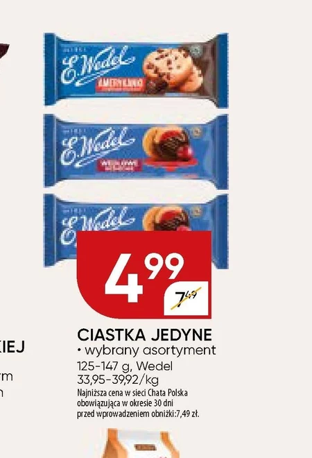 E. Wedel Amerykanki Kruche ciastka z kawałkami czekolady 125 g