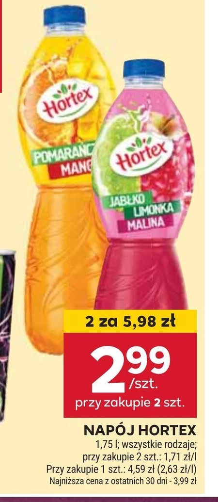 Hortex Napój pomarańcza mango 1,75 l