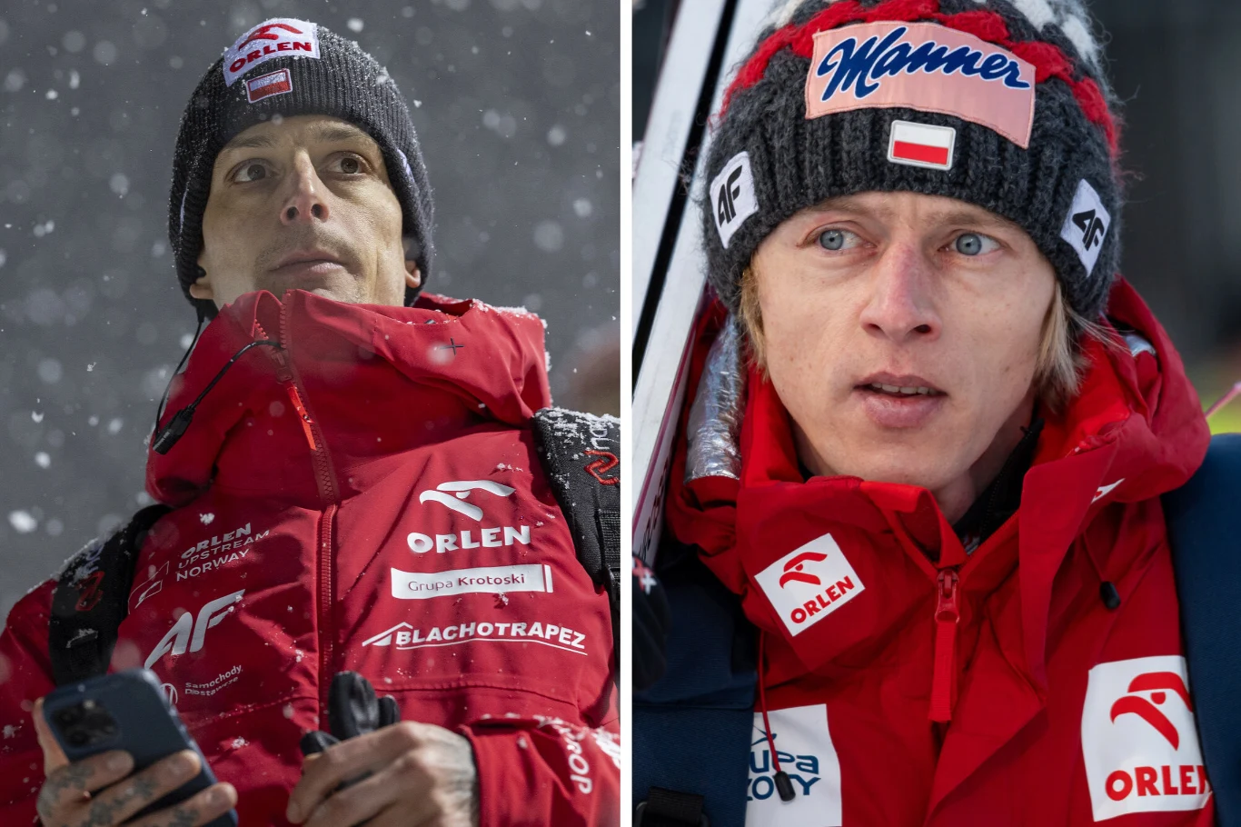 Skoki narciarskie. Na zdjęciu trener polskiej kadry Thomas Thurnbichler oraz nasz skoczek Dawid Kubacki