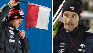 Skoki narciarskie. Na zdjęciu Thomas Thurnbichler oraz reprezentant Polski Piotr Żyła