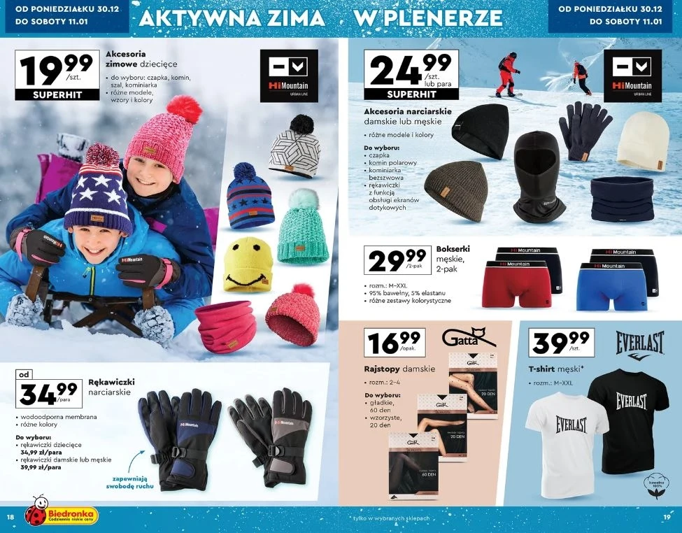 Biedronka oferuje akcesoria narciarskie w niskich cenach!