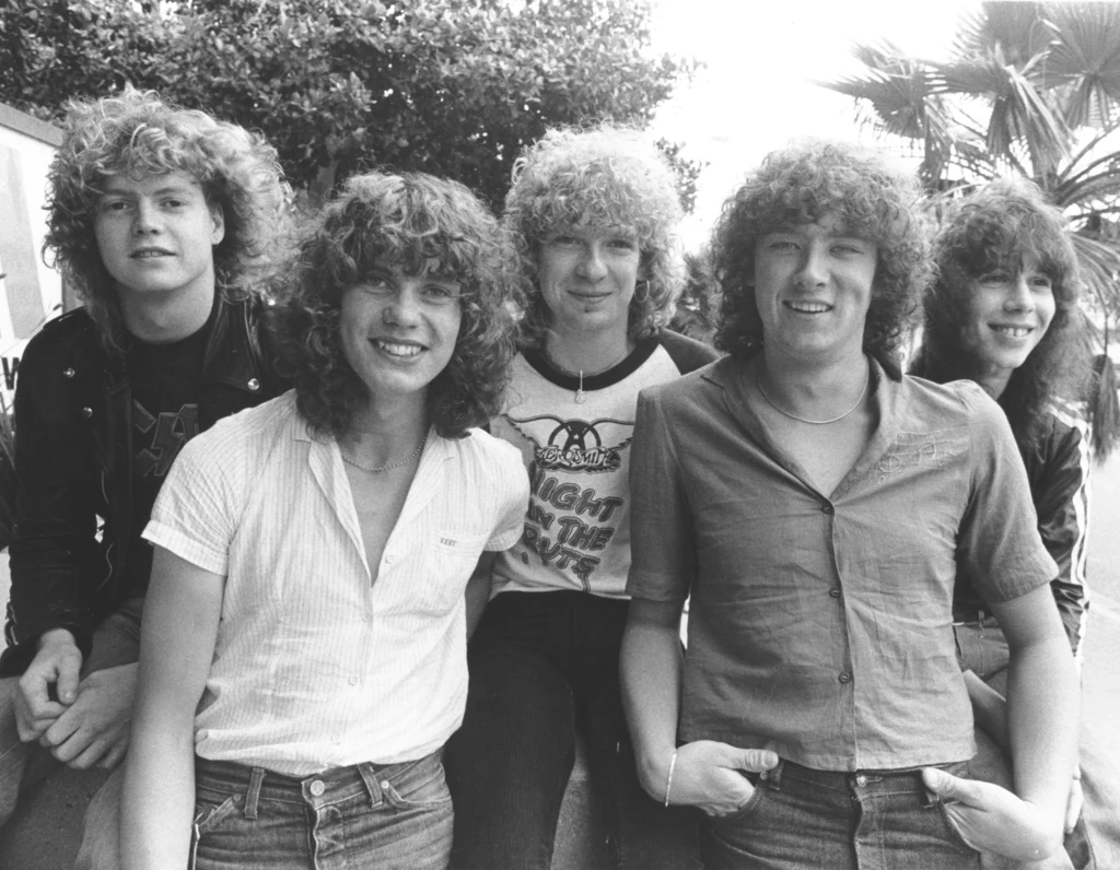 Def Leppard na początku lat 80. w Los Angeles - od lewej: Rick Allen, Rick Savage, Steve Clark, Joe Elliott i Pete Willis