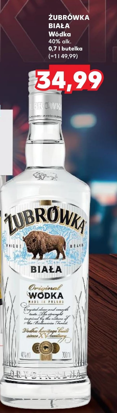 Żubrówka Biała Wódka czysta 700 ml