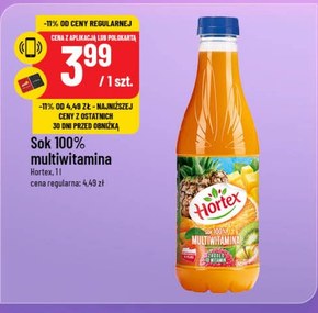 Hortex Sok 100 % multiwitamina 1 l niska cena