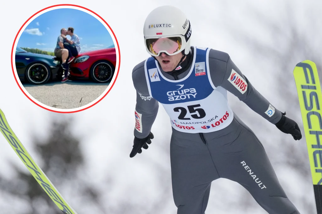 Skoki narciarskie. Na zdjęciu polski skoczek Andrzej Stękała Skoki narciarskie. Na zdjęciu polski skoczek Andrzej Stękała