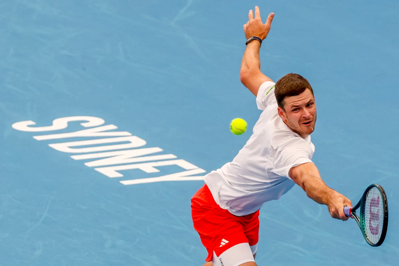 Hubert Hurkacz podczas turnieju United Cup, otwierającego sezon 2025