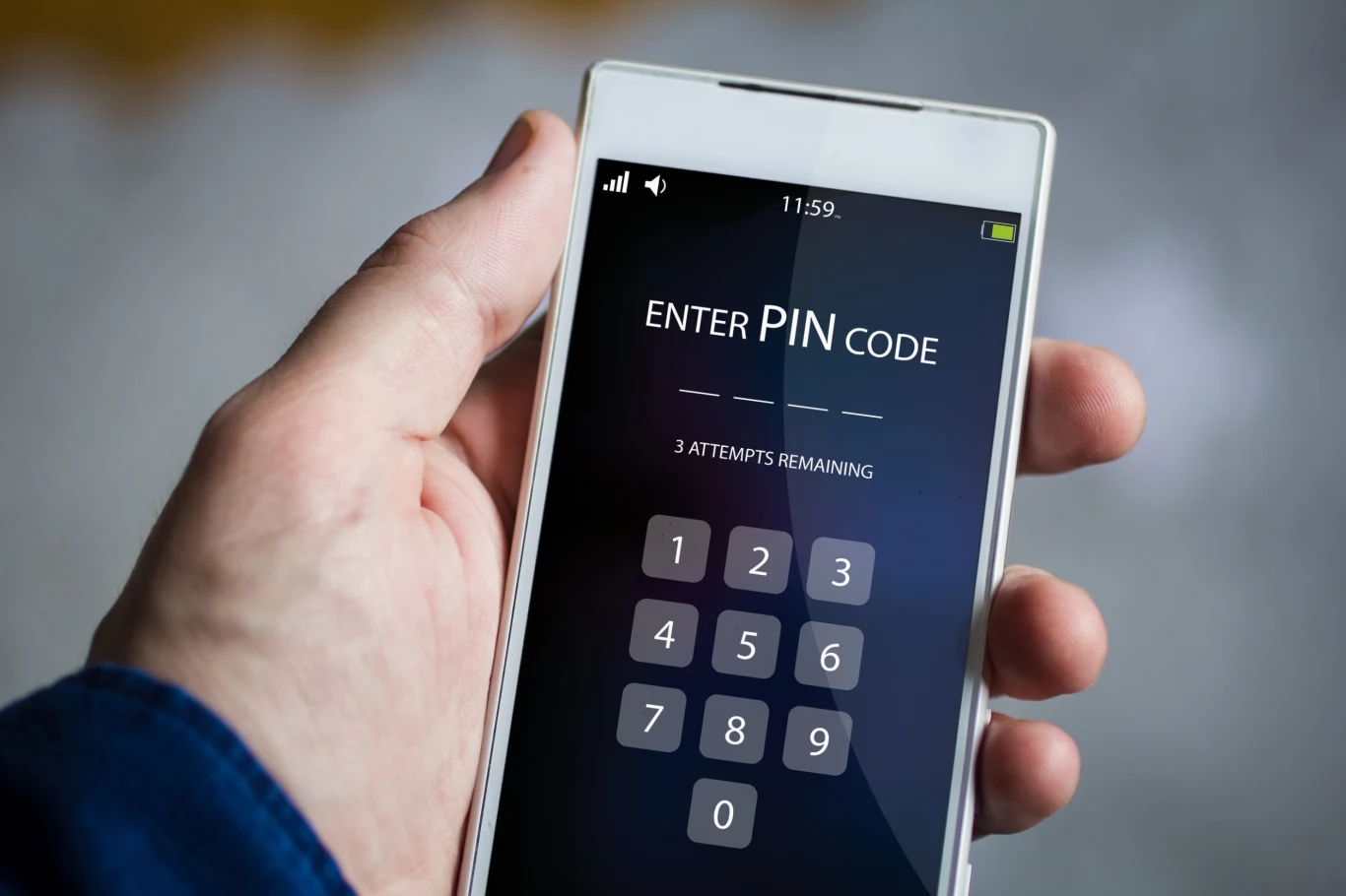 Wpisanie kodu PIN umożliwia uruchomienie telefonu