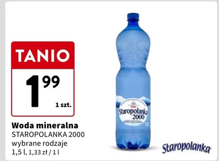 Staropolanka 2000 Naturalna woda mineralna wysokozmineralizowana lekko gazowana 1,5 l