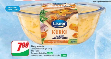 Lisner Śledź atlantycki w sosie grzybowym z kurkami 280 g
