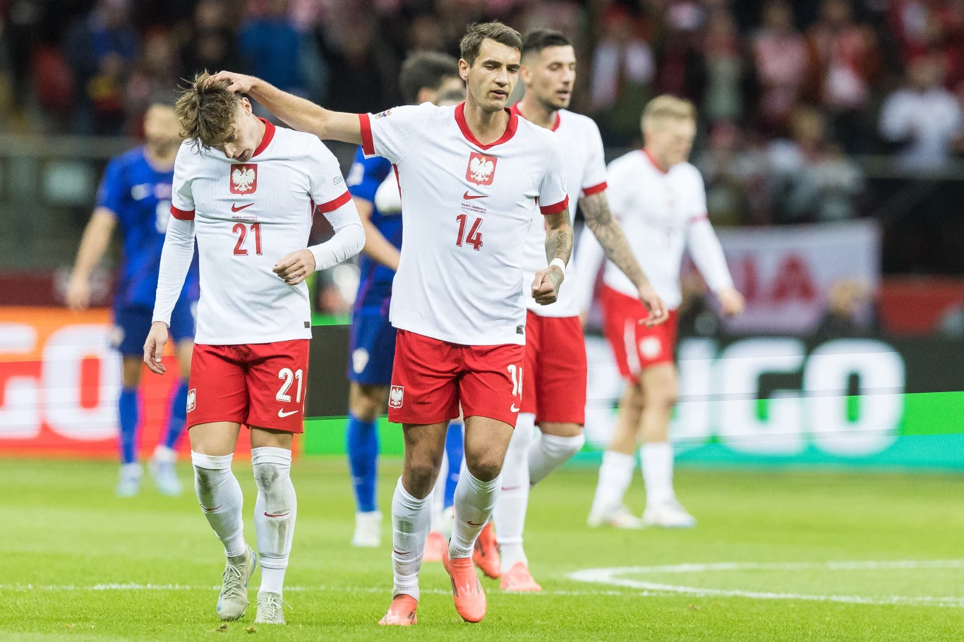 Nicola Zalewski i Jakub Kiwior w barwach reprezentacji Polski