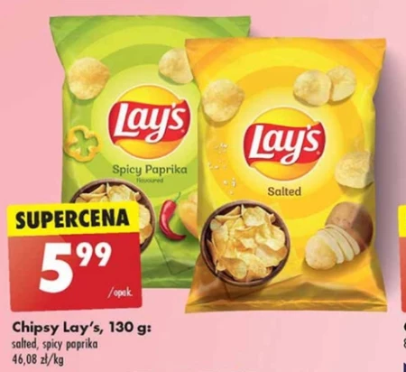 Lay's Chipsy ziemniaczane solone 130 g