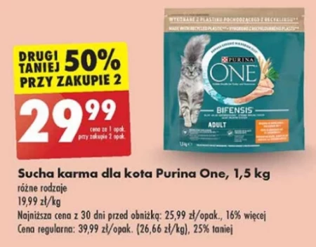 PURINA ONE Bifensis Adult Karma dla kotów bogata w kurczaka 800 g