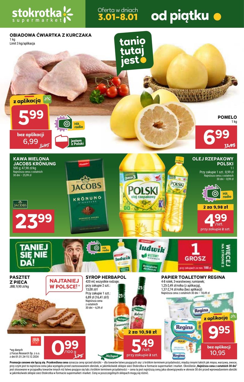 Gazetka promocyjna Stokrotka Supermarket - ważna od 03. 01. 2025 do 08. 01. 2025