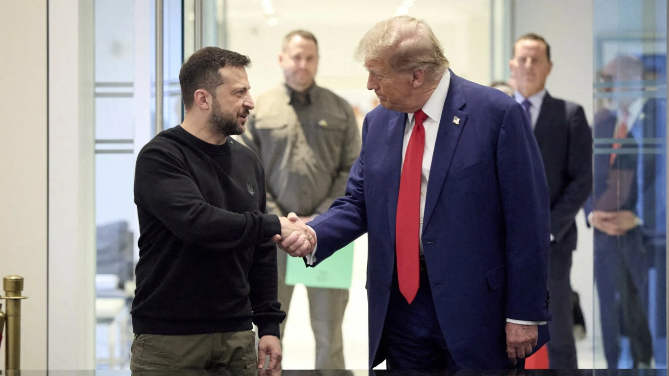Prezydenci Ukrainy i Stanów Zjednoczonych: Wołodymyr Zełeski i Donald Trump
