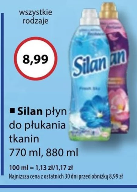 Płyn do płukania tkanin Silan