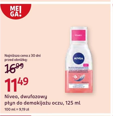 NIVEA Pielęgnujący płyn do demakijażu oczu 125 ml