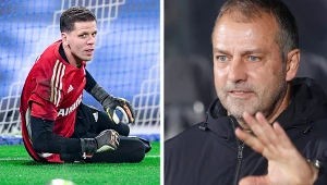 FC Barcelona. Na zdjęciu Wojciech Szczęsny oraz trener Hansi Flick