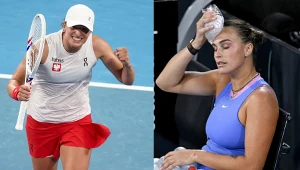 Tenis. Na zdjęciu dwie czołowe tenisistki rankingu WTA - Iga Świątek oraz Aryna Sabalenka